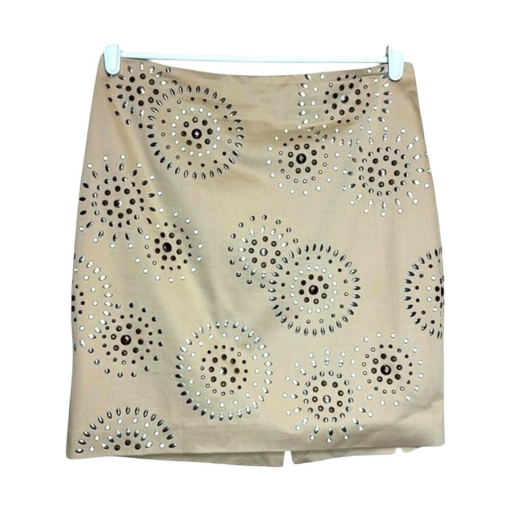 White House Black Market Embellished Pencil Skirt Polished Office Glam Size 6